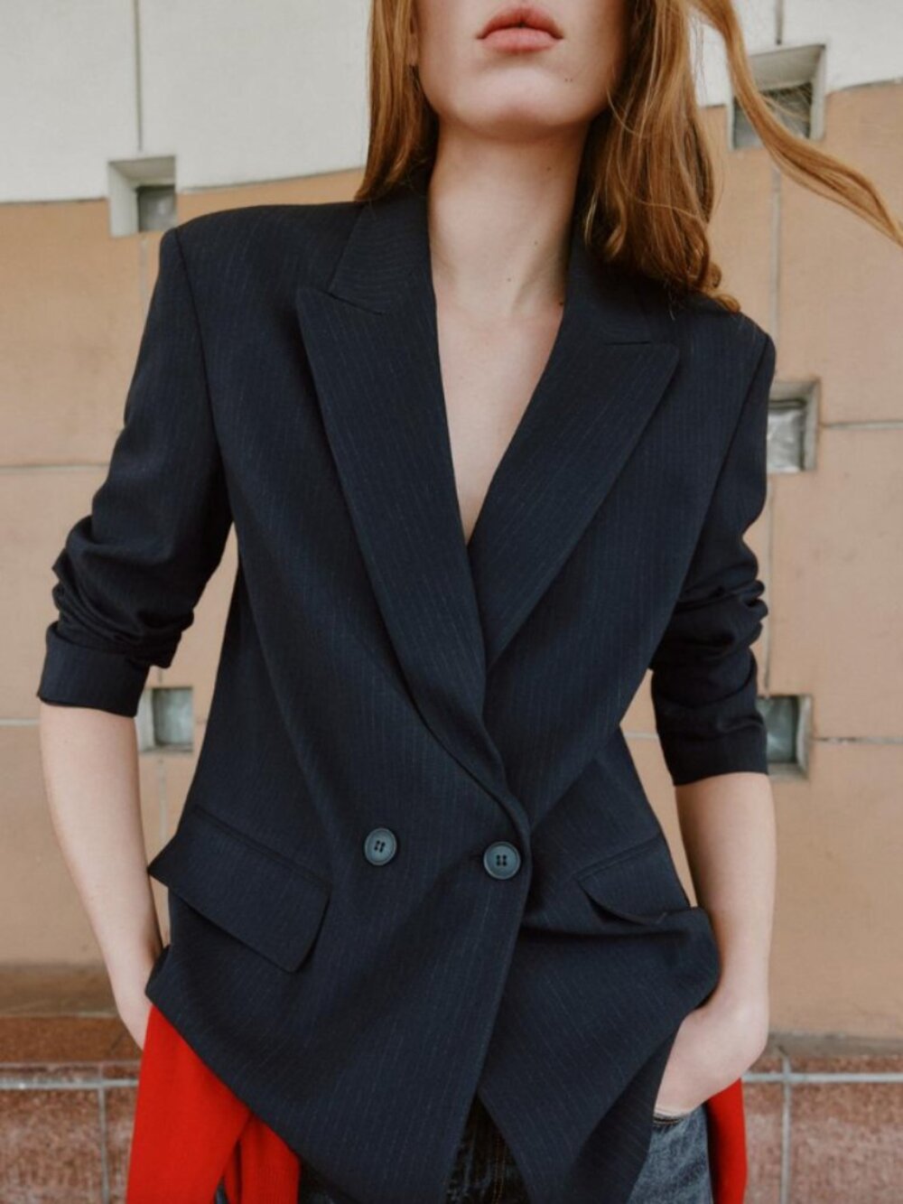ZARA double breasted oversized blazer, XS
